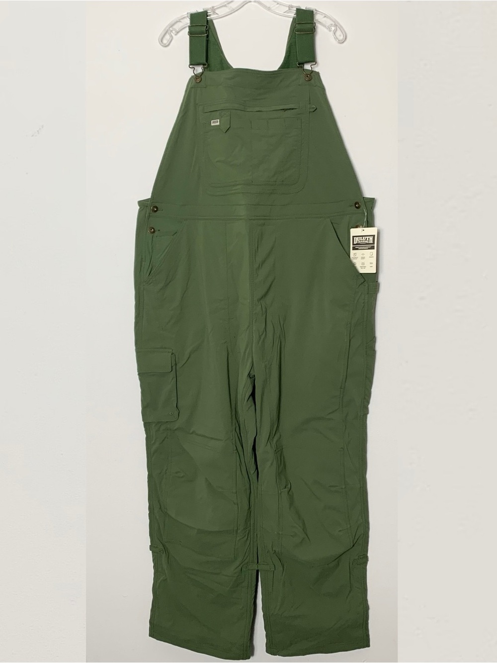 NWT Duluth XXL x31L Heirloom Gardening Lined Bib Overalls Bronze Green Farm Bibs